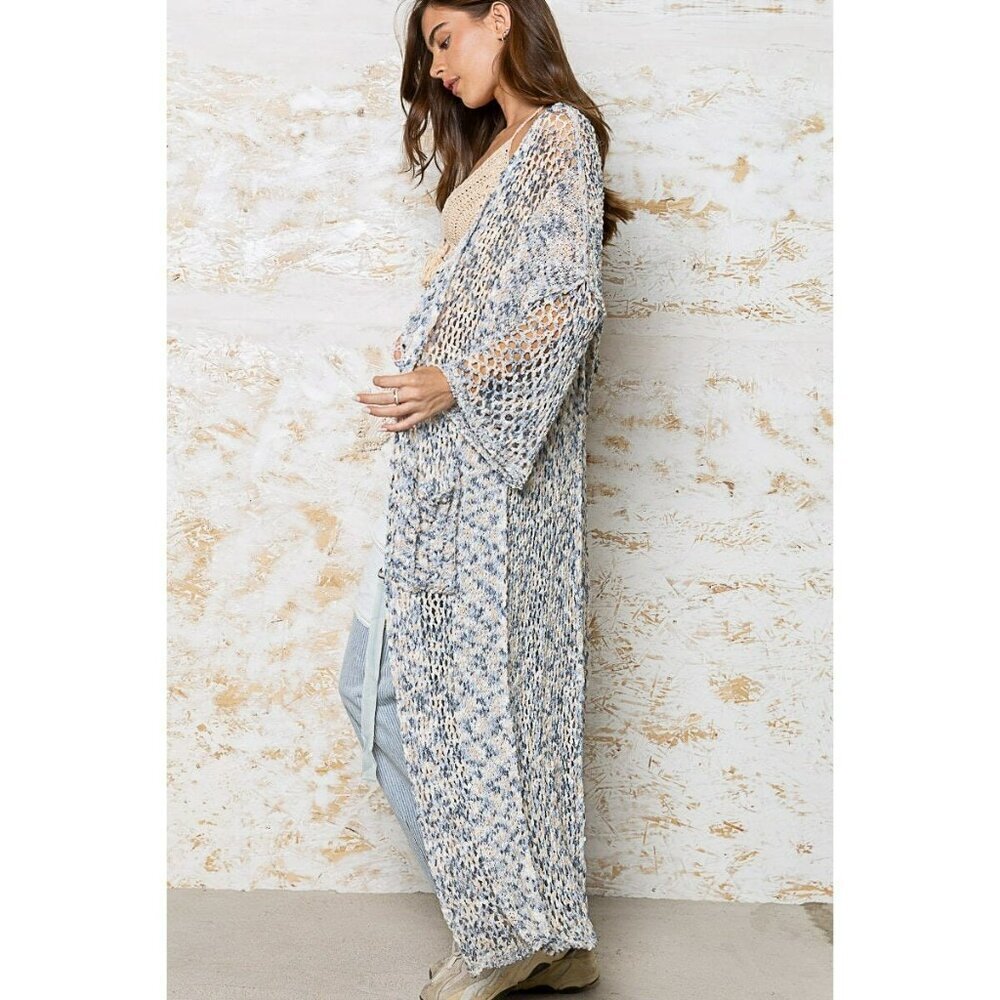 Dreaming of You Maxi Cardigan in Coastal Blue - Picture 8 of 9